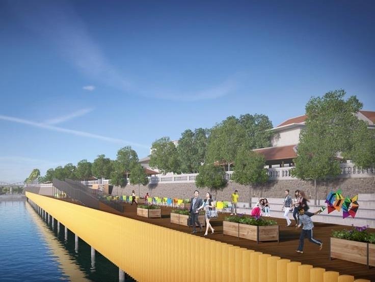 Du an duong di bo lat go lim 64 ty ven song Huong hinh anh