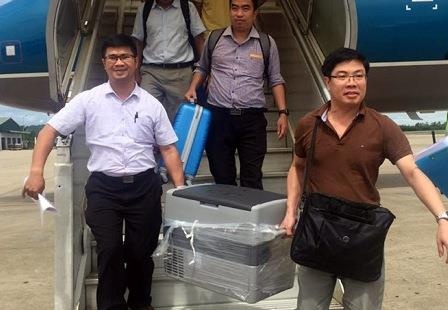 Qua tim va gan tu Ha Noi cuu song hai benh nhan o Hue hinh anh