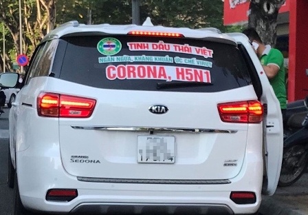 Bi phat vi quang cao dau tram ngua duoc virus corona hinh anh