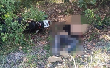 Tong cay tram, mot nguoi chay xe may thiet mang hinh anh