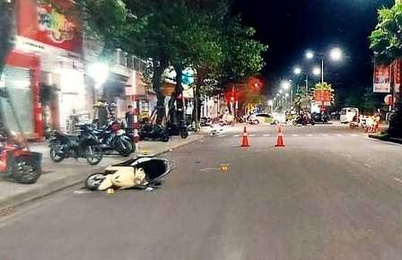 Tai xe xe bien xanh bo tron sau khi gay tai nan hinh anh