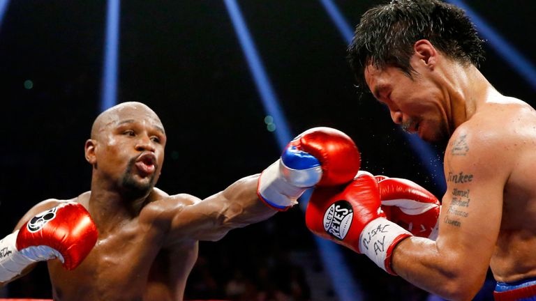 Mayweather tro lai, san sang tai dau Pacquiao hinh anh