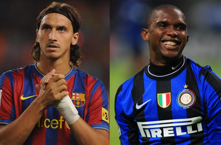 Eto'o - Ibra va nhung thuong vu trao doi dinh dam bong da the gioi hinh anh