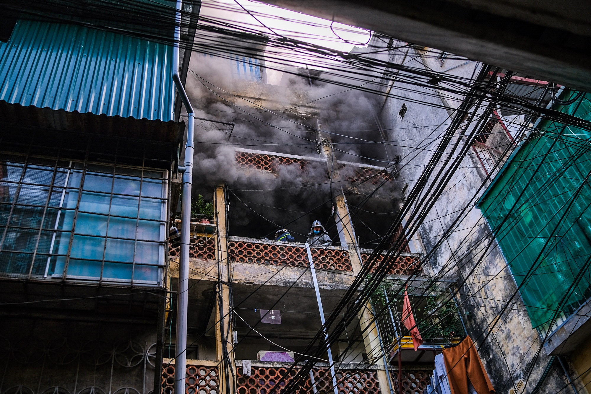 chay khu tap the Thanh Cong anh 1