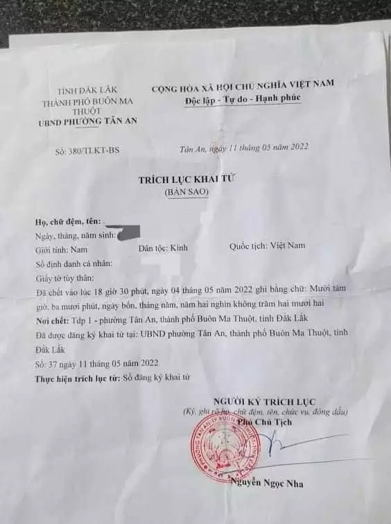 mẹ khai tử con 3 tuổi ảnh 1 me khai tu con 3 tuoi anh 1