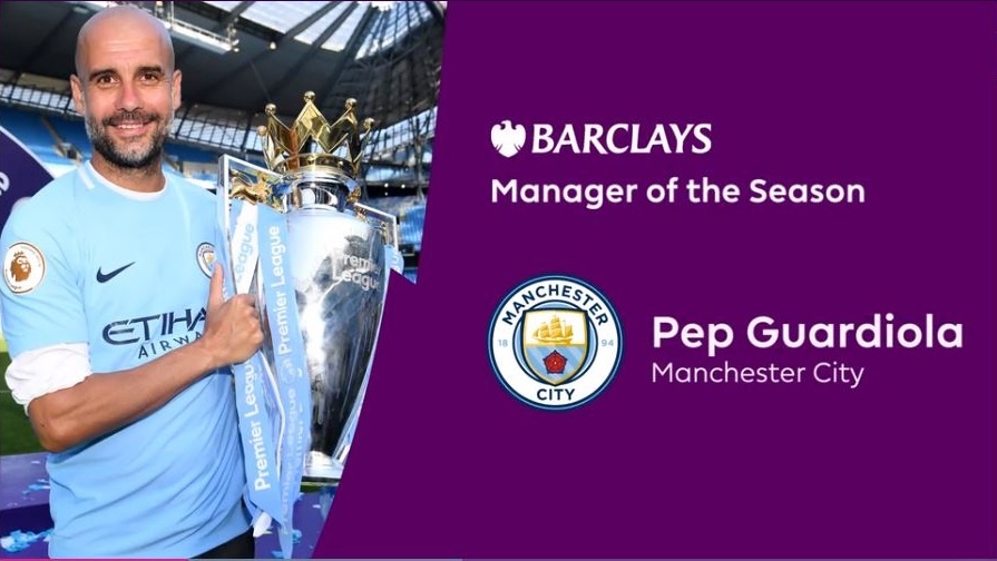 Pep Guardiola nhan danh hieu HLV hay nhat Premier League hinh anh