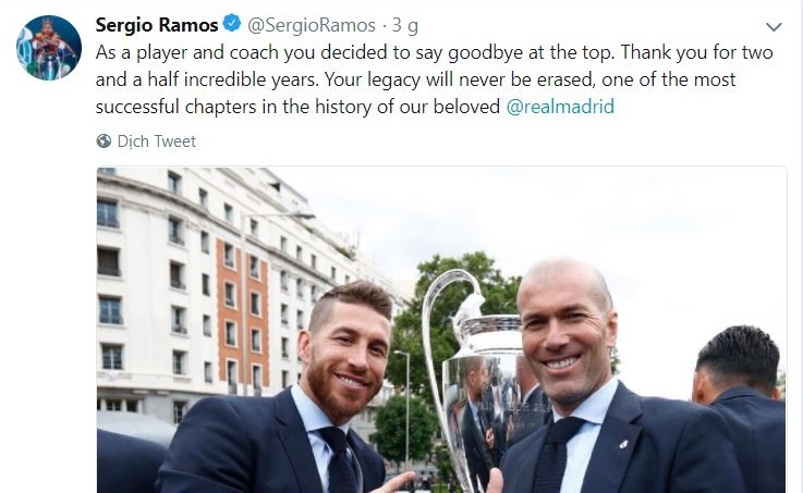 Ronaldo,  Ramos gui loi tri an den HLV Zidane anh 2