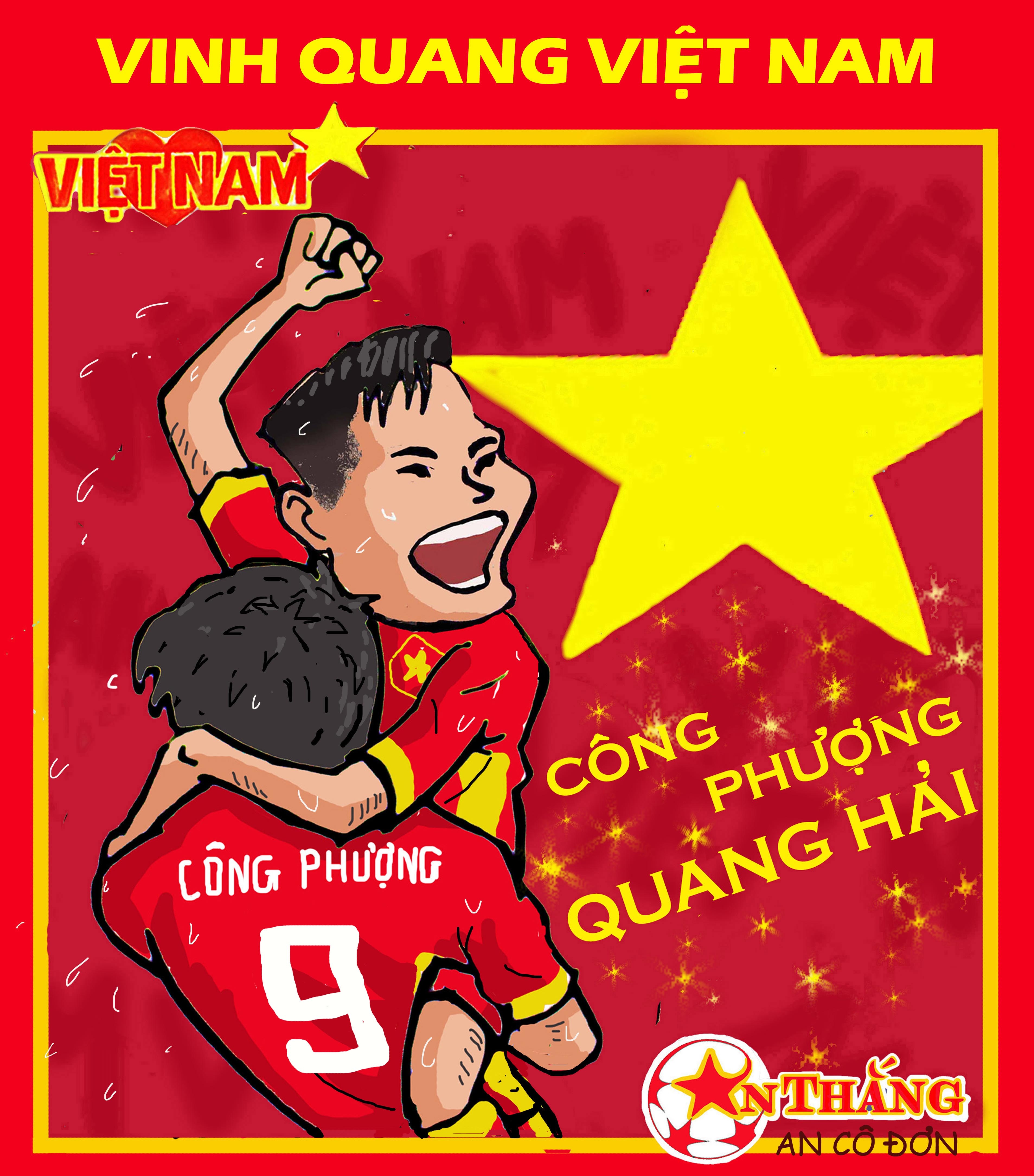 Hi hoa Park Hang-seo cheo con thuyen Olympic Viet anh 2