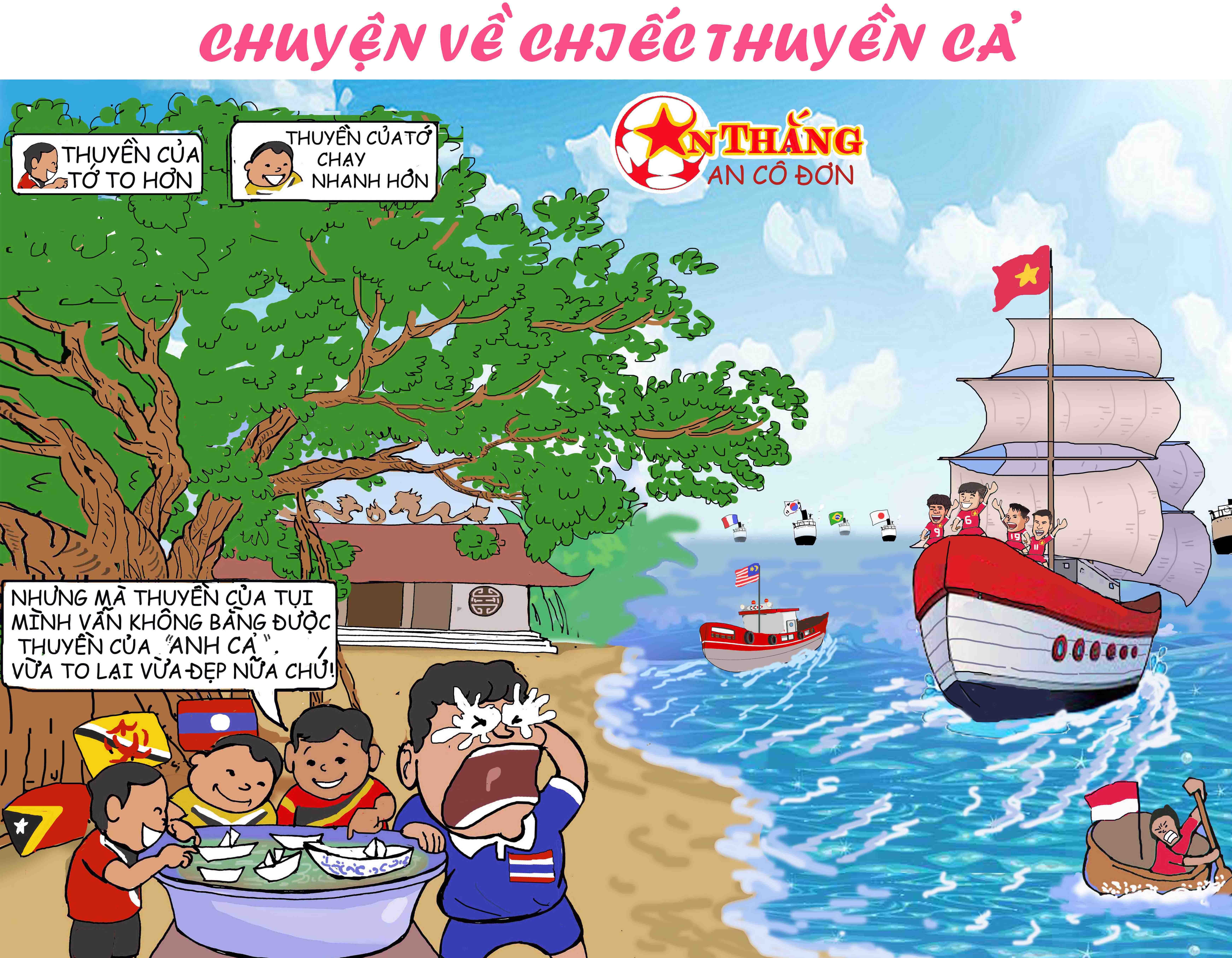 Hi hoa Park Hang-seo cheo con thuyen Olympic Viet anh 9