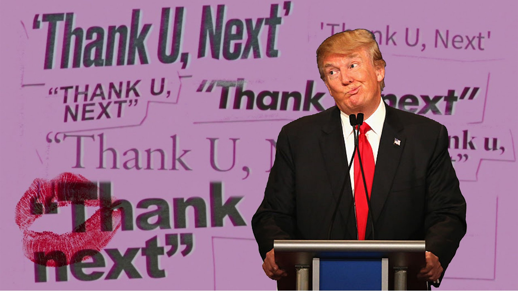 Clip che Donald Trump hat hit ‘Thank U, Next’ gay  cuoi hinh anh