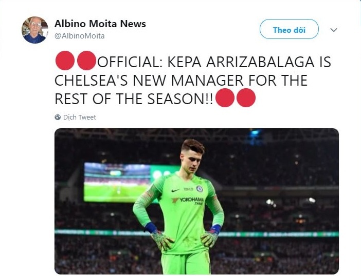 Kepa nen thay Sarri lam HLV Chelsea anh 1