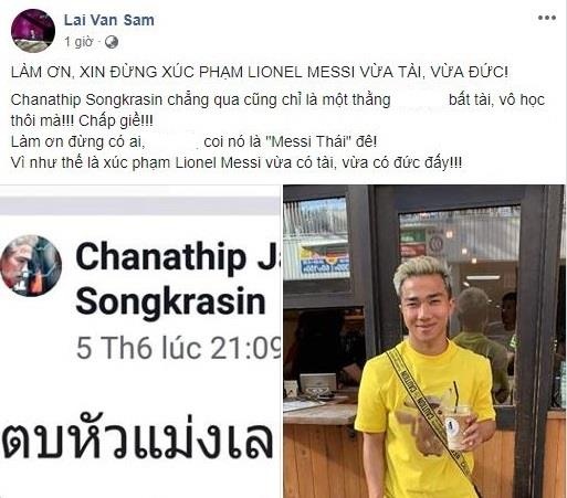 MC Lai Van Sam: ‘Vi Chanathip nhu Messi la su xuc pham’ anh 1