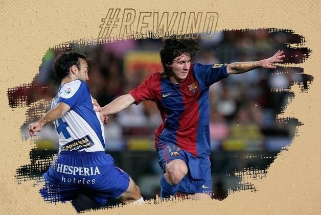 Messi trong ngay ra mat Barcelona 15 nam truoc hinh anh