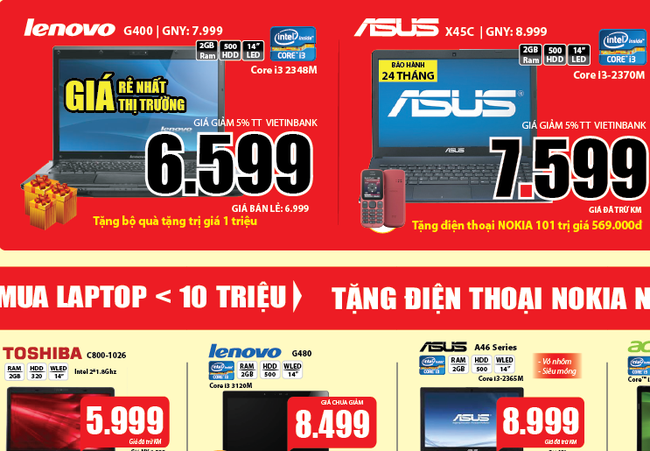 Nở rộ khuyến mãi đồ điện tử trước mùa tựu trường