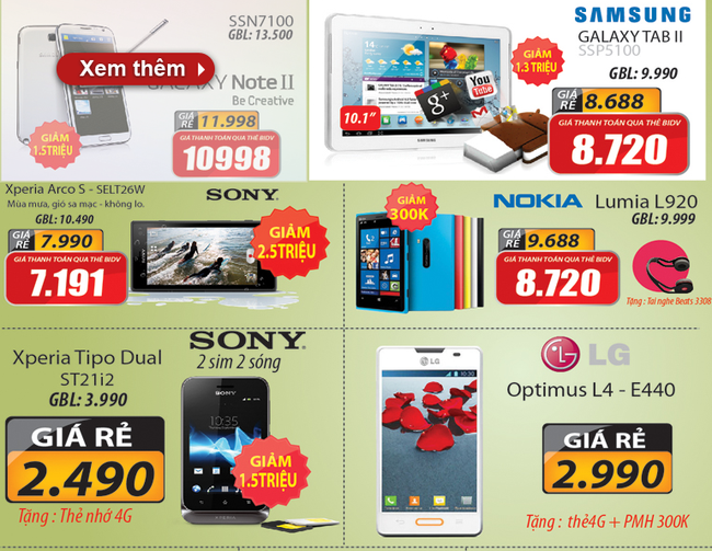 Nở rộ khuyến mãi đồ điện tử trước mùa tựu trường