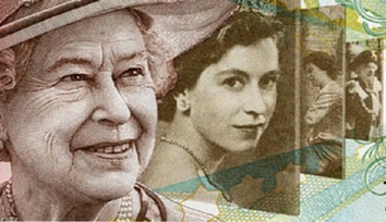 Chan dung tren cac dong tien cua nu hoang Anh theo thoi gian hinh anh