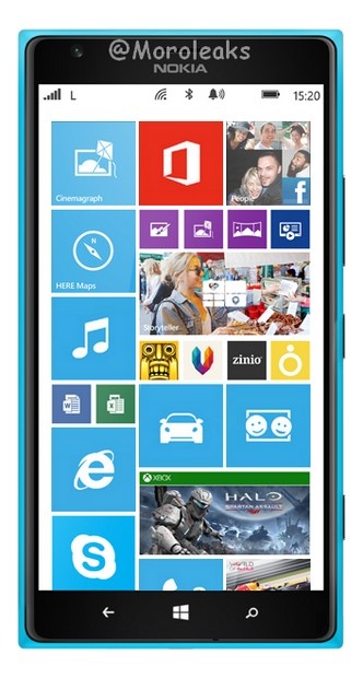 He lo Nokia Lumia 1520 mau xanh cyan hinh anh