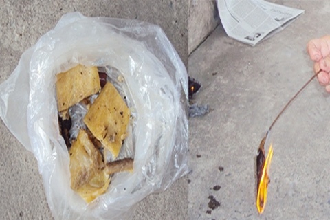 Mua phai ca kho dot chay nhu cao su hinh anh