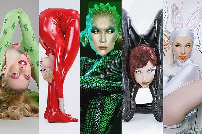 Bo lich goi cam cua co gai uon deo hinh anh