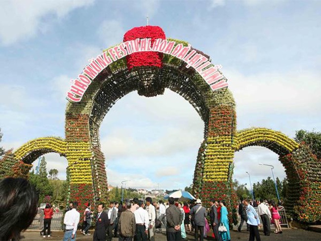 Can canh ngan hoa Da Lat khoe sac don Festival hinh anh