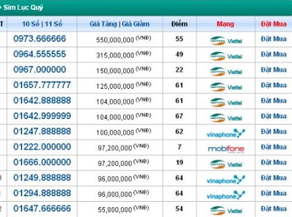 Sim gia nua ty dong xep tu cho khach mua hinh anh