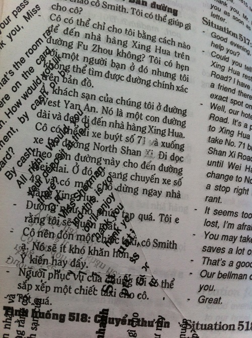 sách bị in lỗi.