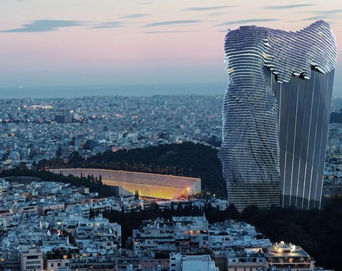 Can canh toa nha hinh nu than dang doi canh hinh anh