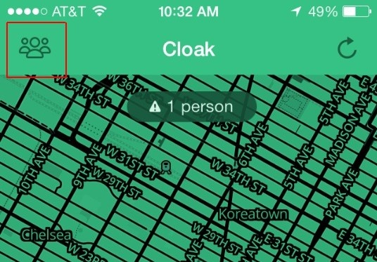 6. Chạm vào biểu tượng People ở góc trên bên trái để thiết lập cảnh báo cho từng liên lạc.