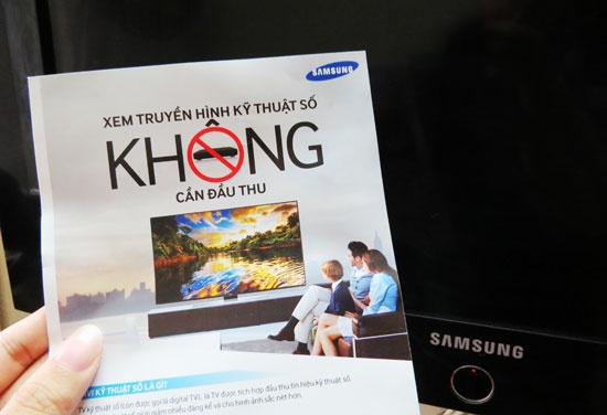 Tờ rơi quảng bá cho tivi tích hợp DVB-T2.