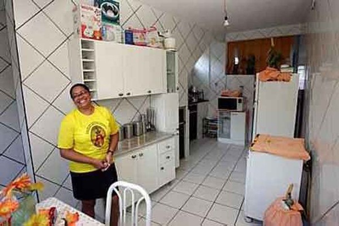 Nơi rộng của ngôi nhà được bố trí bếp nấu.