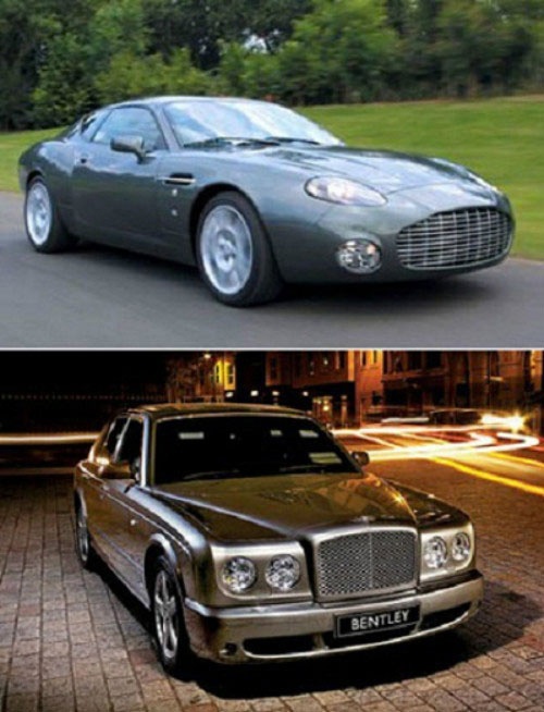Aston Martin DB7 và Bentley Arnage là hai trong số vô vàn siêu xe của Beckham.