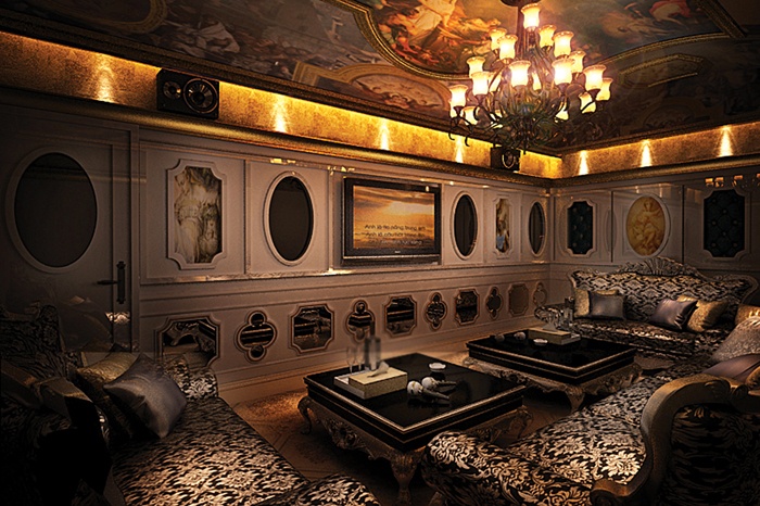 Không gian sang trọng mang lại cho người hát nhiều cảm xúc.