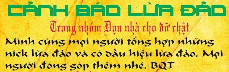 Cảnh báo lừa đảo của Ban quản trị Group
