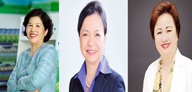 3 CEO nữ Việt Nam lọt danh sách lãnh đạo quyền lực nhất châu Á: Bà Mai Kiều Liên, bà Nguyễn Thị Mai Thanh, bà Nguyễn Thị Nga (từ trái qua phải).