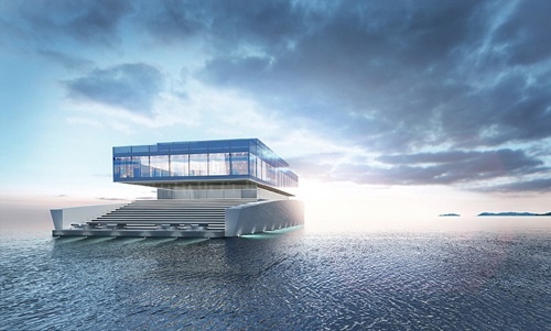 Can canh sieu du thuyen mang hinh dang toa nha thu nho hinh anh