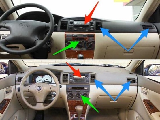 So sánh nội thất của F3 và Toyota Corolla.