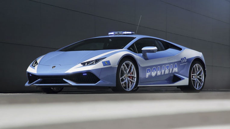 Nghe po no cua sieu xe canh sat Lamborghini Huracan Polizia hinh anh