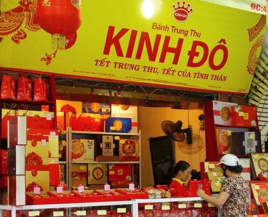Kinh Đô chiếm thị phần lớn trong ngành bánh kẹo.
