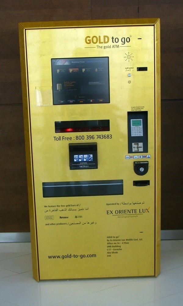ATM rút vàng lạ lẫm với nhiều người, nhưng với dân Dubai thì không.
