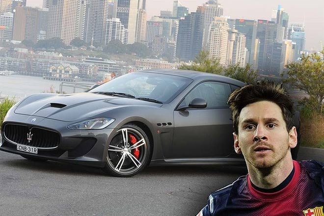 Mạnh tay chi tiền sắm xe, tiền đạo Argentine, Lionel Messi sở hữu cả chục mẫu xe trong đó đáng chú ý là siêu xe Maserati Gran Turismo MC Stradale.