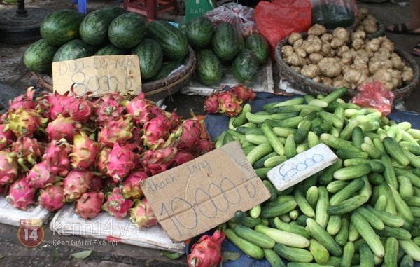 Các loại quả được bày bán la liệt với mức giá chỉ dưới 10.000 đồng/kg.