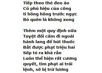 Trước những quy định quái gở, dân công sở giễu lại bằng thơ.