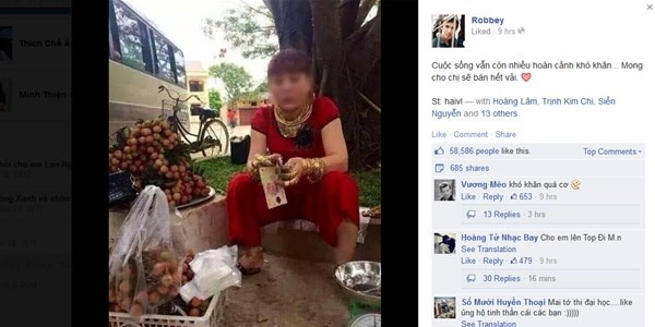 ‘Nu dai gia ban vai le duong’ deo day vang hinh anh