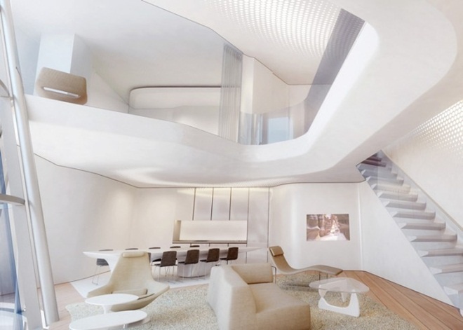 Ben trong khach san mo phong tau vu tru tai Dubai hinh anh