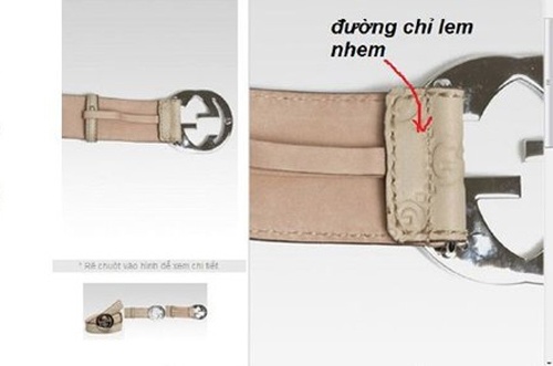 Đường chỉ may của hàng giả thường rúm ró, không đều, không thẳng.