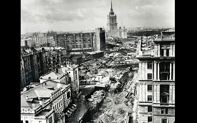 Một công trường thi công ngầm ở Matxcơva.