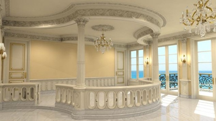 Hành lang bên ngoài phòng khách.