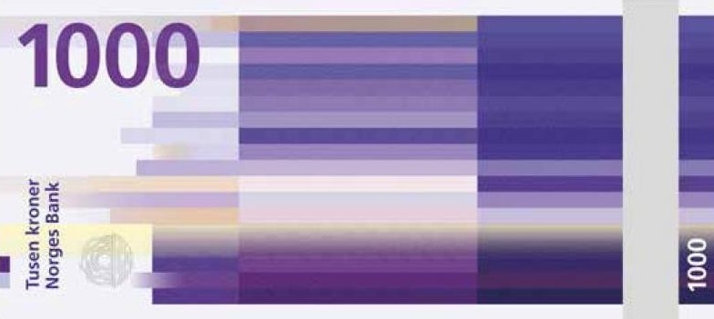 Mặt trước của tờ 1000 Krone dự kiến phát hành vào 2017 