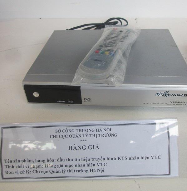 Đầu thu kỹ thuật số nhãn hiệu VTC bị làm giả