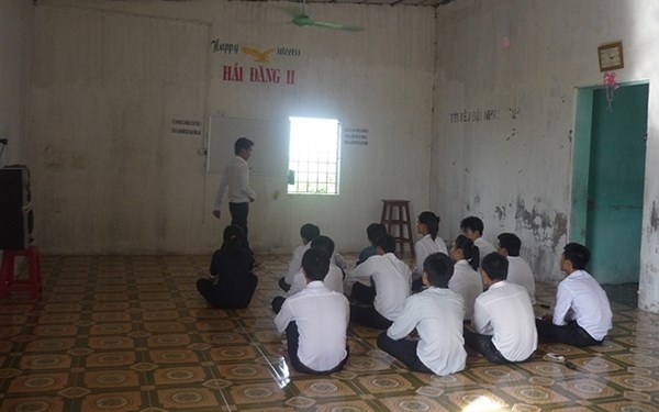 Lớp học của các học viên bán hàng đa cấp cho công ty TNHH Lô Hội ở thôn Nghĩa Chính, xã Phú Xuân (TP.Thái Bình). 